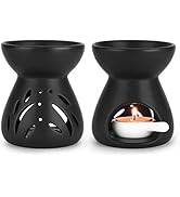 ComSaf Essential Oil Burner Wax Melt Burners Set of 2, Aromatherapy Aroma Burner Ceramic Oil Diff...