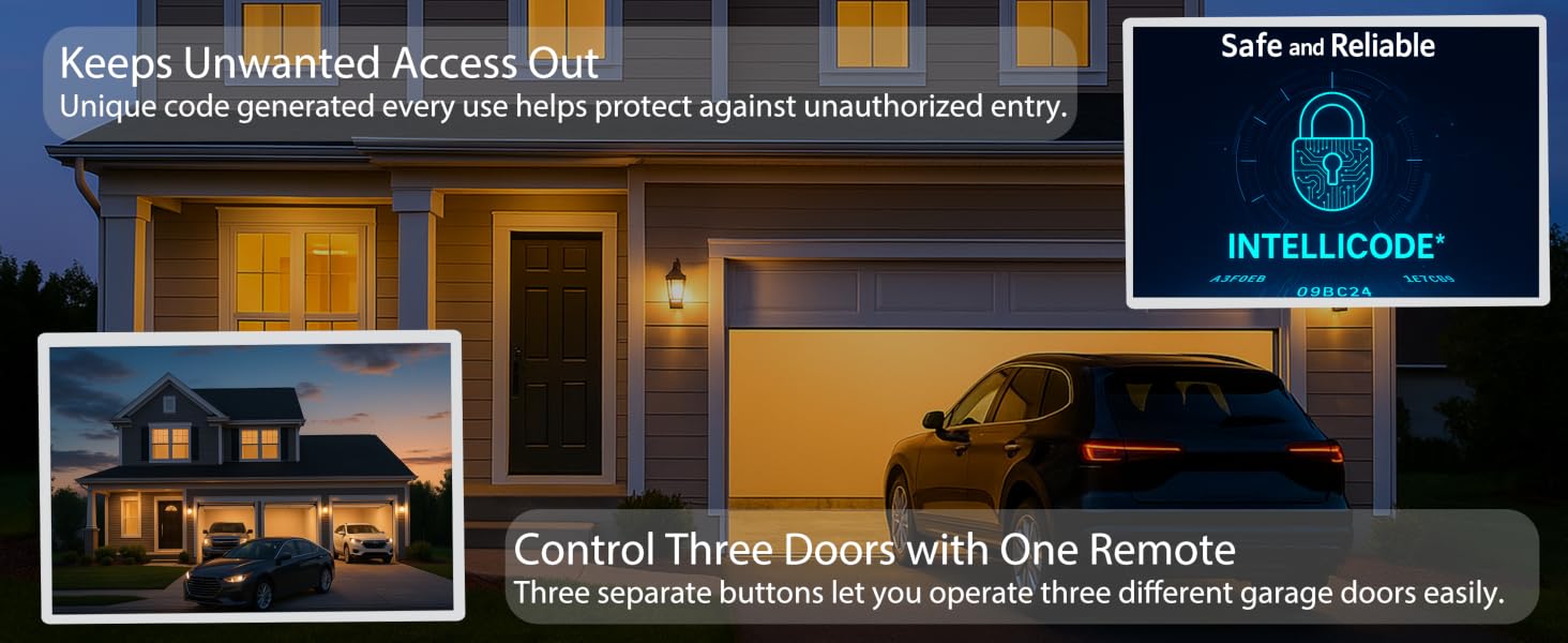 3-Door Control with Rolling Code Security
