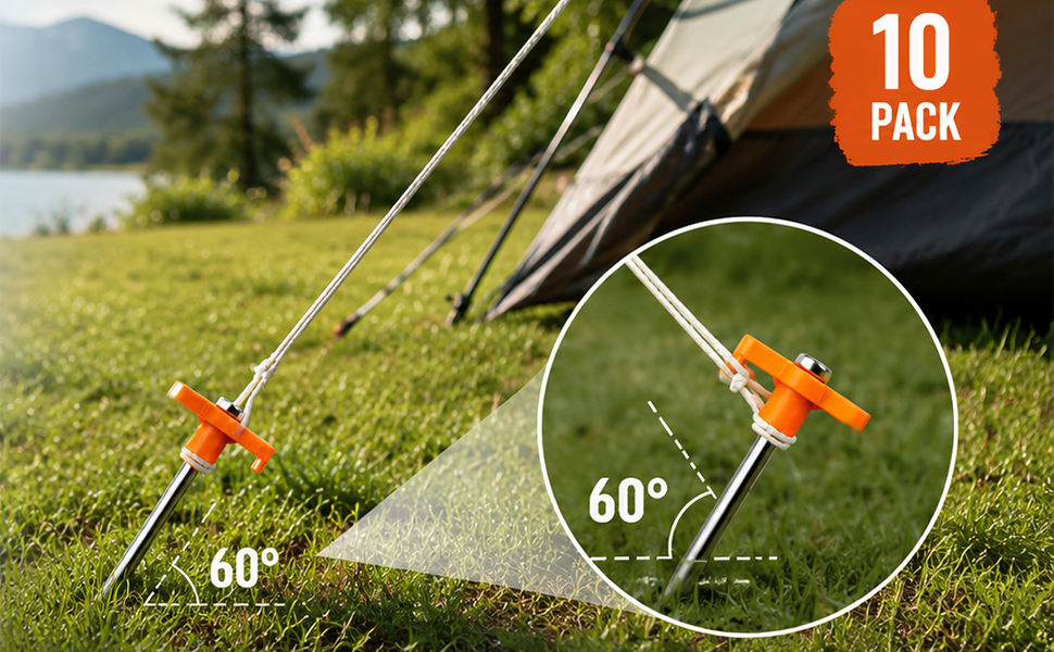 10 PACK Tent Stakes