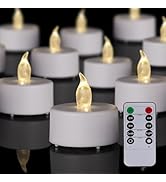 PUNPUBA LED Tea Light Remote ControlCandles,Flickering Flameless LED Candle,Long Lasting 400+Hour...