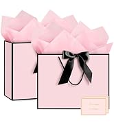 JMANNI Gift Bags with Handles, 14.6” Large Mothers Day Gift Bag for Presents, 2 Pcs Bags with 4 T...
