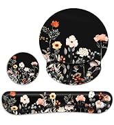 G JGOO Mouse Pad with Wrist Rest and Keyboard Wrist Rest Set, Wrist Rest for Computer Keyboard Me...
