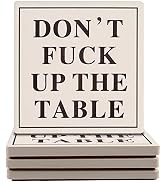 Ceramic Coasters Absorbent for Drinks, Coaster with Cork Backing for Family and Friends, 4 Pack (...