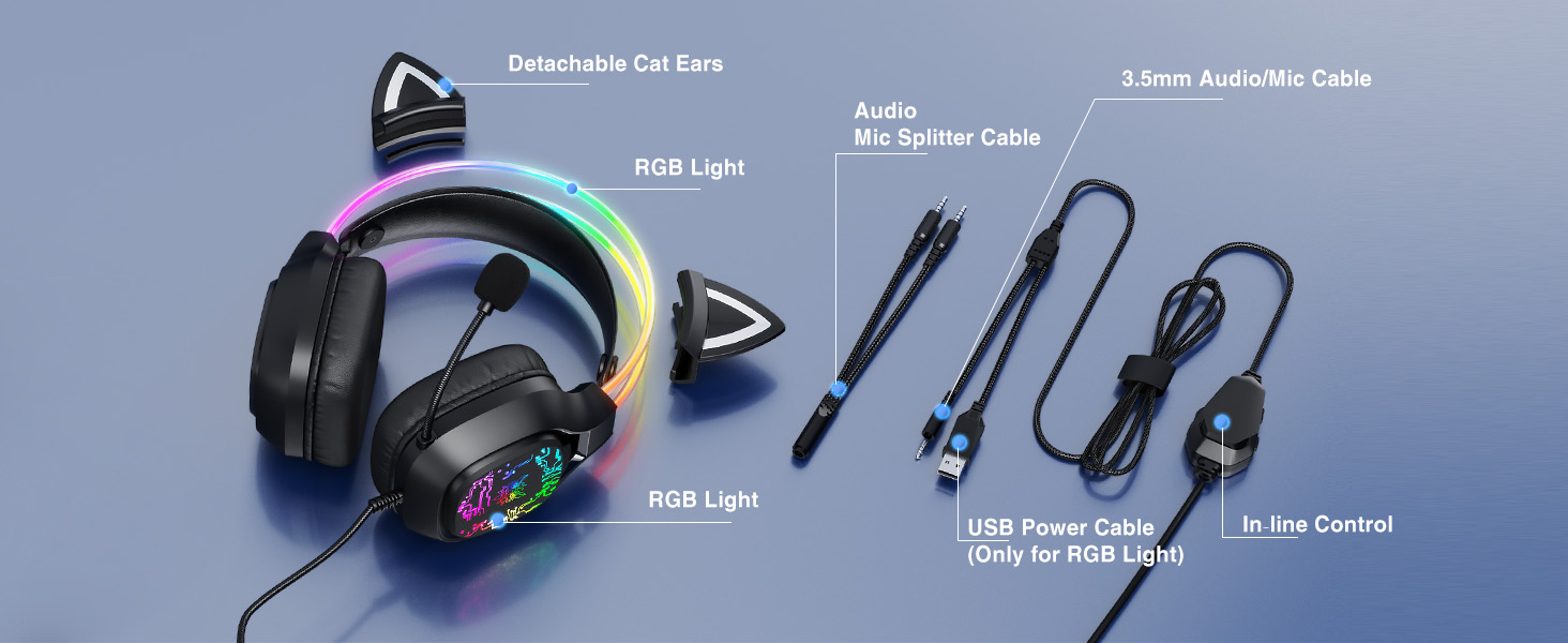 Package of Cat Ears Gaming Headset