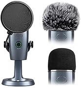 Yeti Nano Pop Filter, Mic Cover Compatible with Blue Yeti Nano,ChromLives 3 in 1 Mic Windscreen F...