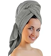 SUNLAND Large Microfiber Hair Towels for Women Long, Curly, Thick,Wet Hair, Super Soft Anti Frizz...