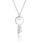BriLove Gifts for Mom 925 Sterling Silver Unique Personalized Key Pendant Valentines Day Necklace...