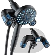 AquaCare Polaris High Pressure Multi Zone 208 Setting Shower Head & Handheld 3-way Combo System -...