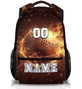 GIHSWE Custom Baseball Backpacks for Boys 8-12, 17" Sports Back to School Backpack Supplies Gifts...