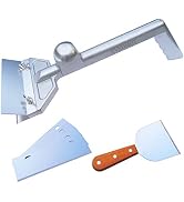 EVEDMOT Heavy Duty Grill Scraper Commercial Griddle Scraper Set with 5 Blades, Casting Aluminum F...