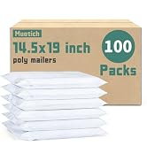 14.5x19 Inch Poly Mailers 100Pcs, Self Adhesive Sealing Shipping Bags for Clothing, Waterproof Ma...