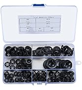 wugongshan 340 Pcs Internal Tooth Starlock Locking Washers, Push On Speed Clips Fasteners Washers...