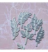 Silver Leaf Cutting Dies for Card Making, Metal Leaves Cutting Dies Cut Stencils for DIY Scrapboo...