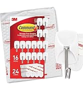 Command Small Wire Toggle Hooks, 16 Hooks and 24 Command Strips, Damage Free Hanging Wall Hooks w...