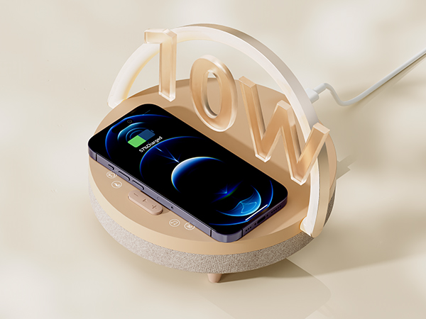 lamp with wireless charging station