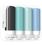 Redfly Travel Bottles for Toiletries, Tsa Approved 3oz Travel Size Containers, Leak Proof Silicon...