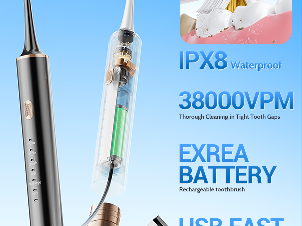 Long endurance electric toothbrush