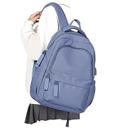 winspansy Simple Cute Backpack for Women Men Waterproof College Bag fit 14 Inch Laptop with USB C...