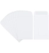 #1 Coin Envelopes Eupako 100 PCS 2.25x 3.5" White Small Parts Envelope with Gummed Flap Kraft See...