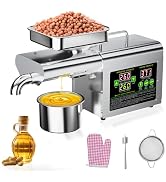 Home Commercial Automatic Oil Press Machine,820W-220V Stainless Steel Cold and Hot Press Oil Extr...