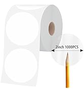 1000-Pack Clear Circle Seal Stickers,2-Inch Self-Adhesive Wafer Dots Label for Envelopes, Gift Bo...