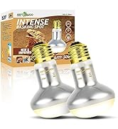 REPTI ZOO 50W Reptile Heat Lamp Bulb,2 Pack Intense Spot Basking Light,UVA Daylight Heating Lamp ...