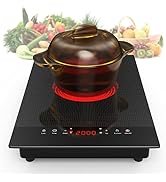 VBGK Electric Cooktop,110V Electric Stove Top,Single Burner Electric Cooktop LED Touch Control,9 ...