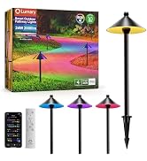 Lumary Smart Low Voltage Pathway Lights 24V 2000LM, Landscape Path Lights with RGBAI Color Changi...