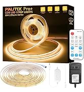 COB LED Strip Light 2700K,PAUTIX 16.4ft Dimmable 2520LEDs DC24V Warm White LED Strip Lights,High ...