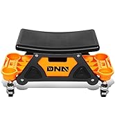 DNA Motoring TOOLS-00189 Mechanic Stool - 25-1/2" x 13" x 12" (L x H x W), Rolling Work Seat w/Lo...