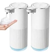 RYTOXILO Automatic Foaming Soap Dispenser, 2 Pack White Touchless Foam Hand Soap Dispenser Bathro...