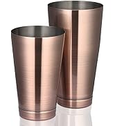 ETENS Boston Cocktail Shaker Antique Copper, Cocktail Shaker Tins Weighted, Bar Shaker Set Barten...