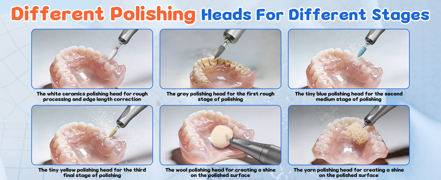 dentach repair dental dentist polisher kit denture reliner