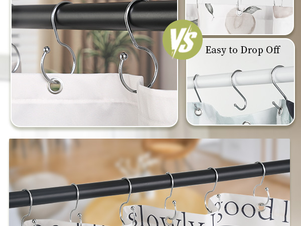 shower curtain hooks rust proof