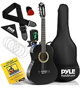 Pyle Classical Acoustic Guitar 36 Inch Junior Size Beginner Starter Kit Steel String Guitarra Acu...