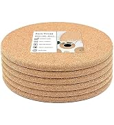 KITLAB Cork Trivet, 6 Pack High Density Thick Cork Trivets for Hot Dishes and Hot Pots, 8 Inch He...
