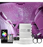 AKEPO Upgraded Car Home APP Twinkle Fiber Optic Lights Kit, Dual Head 16W 900 Strands of 0.03in/0...