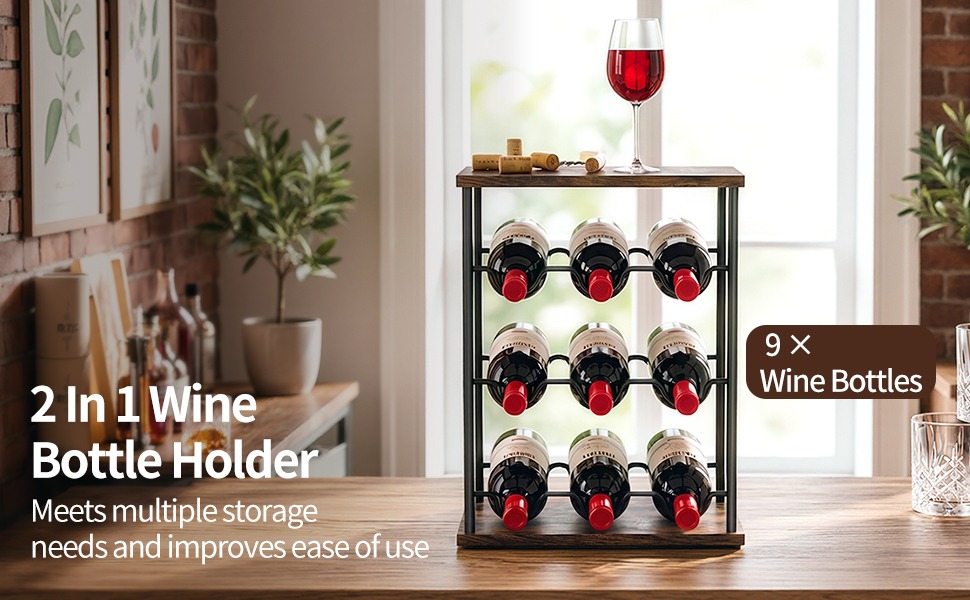 bottle holder countertop wine rack