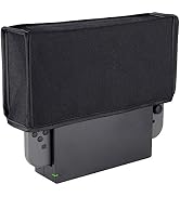 eXtremeRate Black Nylon Dust Cover, Soft Neat Lining Dust Guard, Anti Scratch Waterproof Cover Sl...