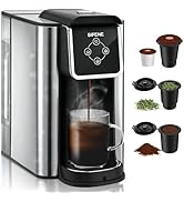 SIFENE Single Serve Coffee Maker, 3-in-1 Quick Brew for Coffee Pods, Ground Coffee, & Loose Tea, ...