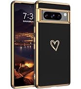 BENTOBEN Google Pixel 8 Pro Case, Google Pixel 8 Pro Phone Case Electroplating Heart Camera Prote...