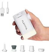 FLEXTAILGEAR 4.5kpa Air Pump for Inflatables, Protable Air Mattress Pump with LED Light,4800mAh R...