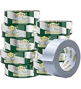 EFOK 10 Pack Duct Tape Heavy Duty Waterproof, Sliver Duct Tape Bulk 1.88 Inch X 90 Ft, Strong Adh...