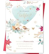 gerdiny Christmas Card for Wife, Merry Christmas Cards Gifts for Wife from Husband, Romantic Xmas...