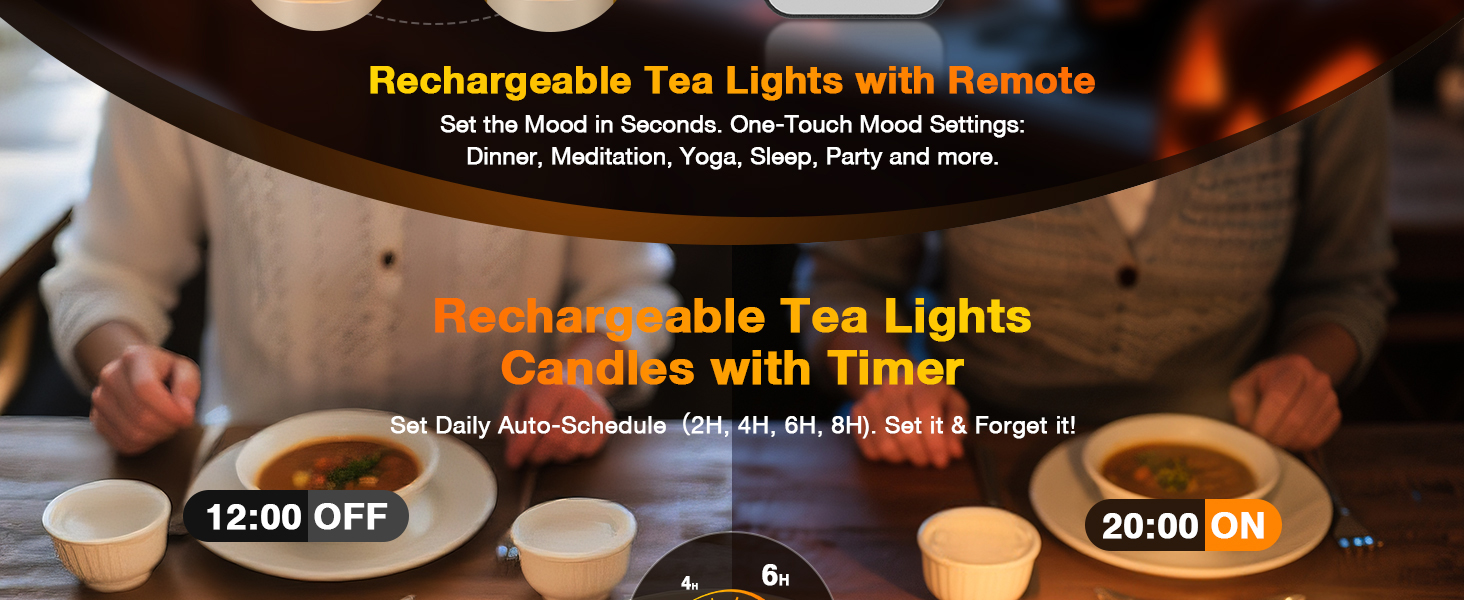rechargeable remote control tea lights candles led candles with remote Christmas table decor