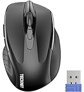 TECKNET Wireless Mouse, 2.4G Ergonomic Optical Mouse, Computer Mouse for Laptop, PC, Computer, Ch...