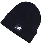 New Balance Men's and Women's Woven NB Logo Cuffed Knit Beanie, Fall Winter Lifestyle Wear, One S...