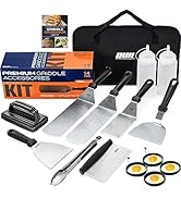 OUII Flat Top Griddle Accessories Set for Blackstone and Camp Chef Griddle - 14 Pieces Set with G...