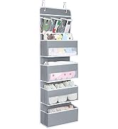 Univivi Door Hanging Organizer Nursery Closet Cabinet Baby Storage with 4 Large Pockets and 3 Sma...