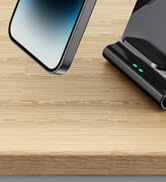 3 in 1 Charging Station for Fitbit Versa 3 Fitbit Sense, Charger Wireless Compatible with iPhone ...